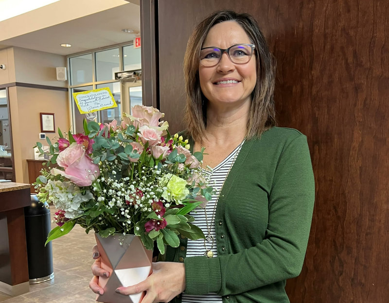 Deb Zautke from Midwest Bank in Pierce recently celebrated her 25th anniversary with the bank.