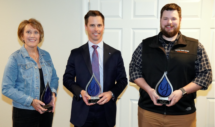 Cornerstone Bank President & CEO Zach Holoch (middle) was one of three recipients of the York County Development Corporation Impact Award.