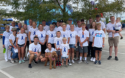 i3 Bank staff and their family members raised money to support research and treatments for ALS.