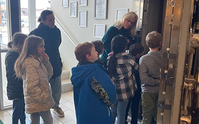Homestead Bank staff hosted second-grade students from Chadron and Ainsworth Public Schools to celebrate the students' completion of the 