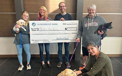 Northwest Bank employees raised $735 to donate to People for Pets.