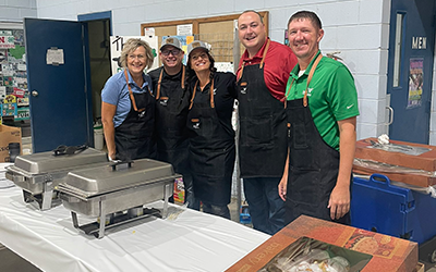 Bank of the Valley staff served assorted breakfast items to exhibitors at the Platte County Fair last week.