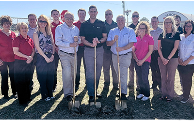 Staff from Security Bank celebrated the start of construction on a new branch in Hartington with a groundbreaking ceremony last week.